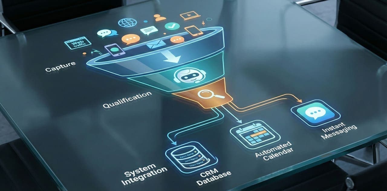 משפך לידים חכם עם סוכני AI וחיבור ל-CRM