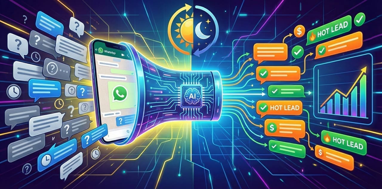 בוט וואטסאפ לסינון וטיפוח לידים בזמן אמת