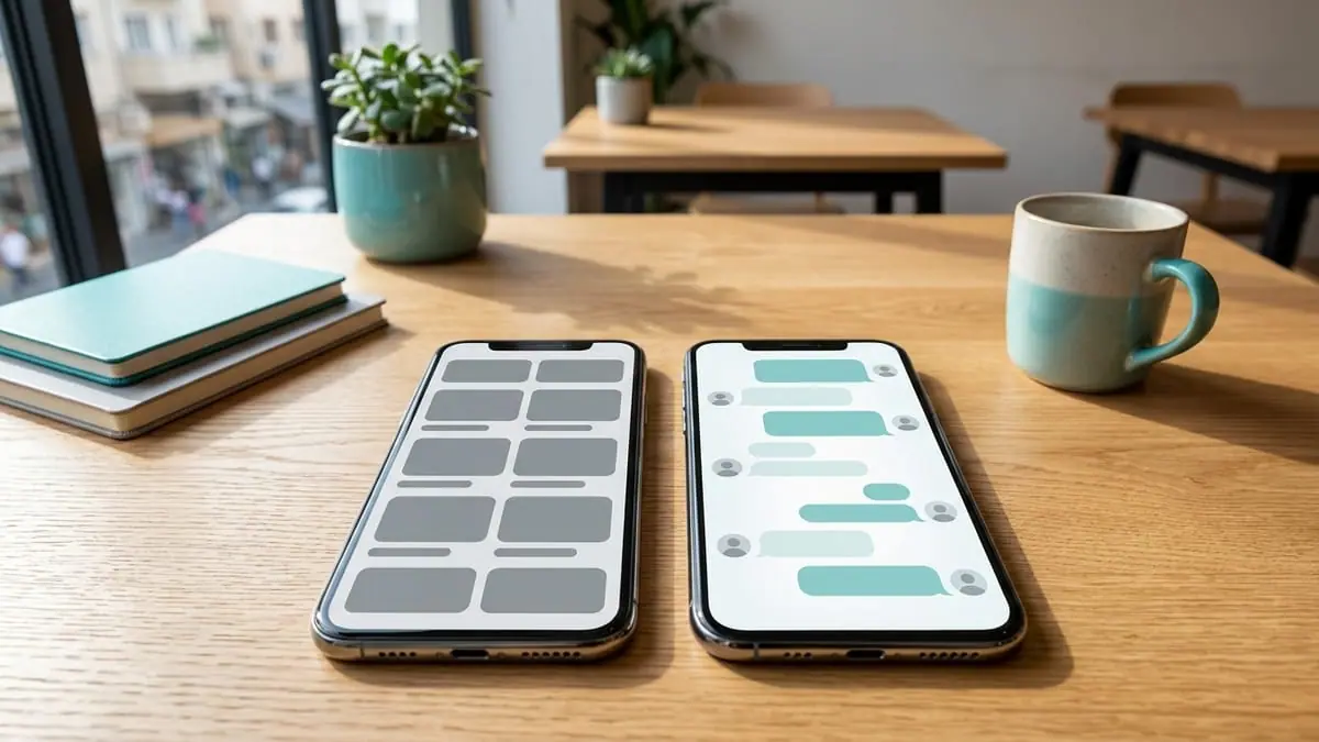 Comparison between a traditional chatbot and a smart AI chatbot for business