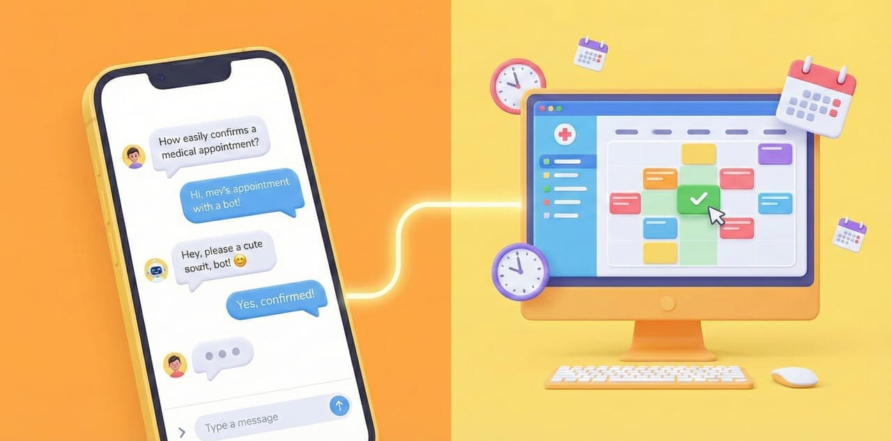 בוט חכם לקביעת תורים אוטומטית במרפאה דרך הסמארטפון והיומן הדיגיטלי