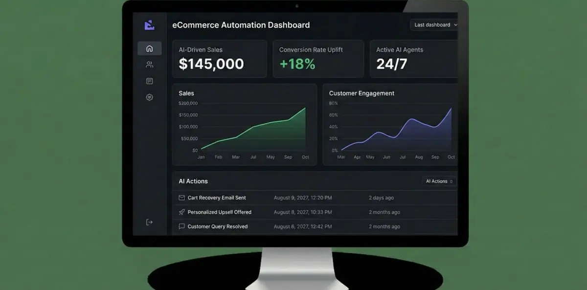 E-Commerce automation dashboard with conversion analytics