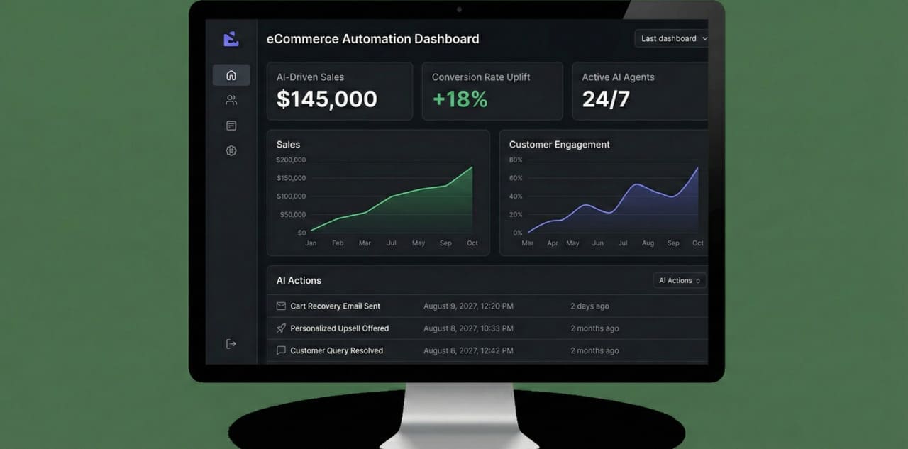 דשבורד אוטומציה לחנות איקומרס עם ניתוח המרות