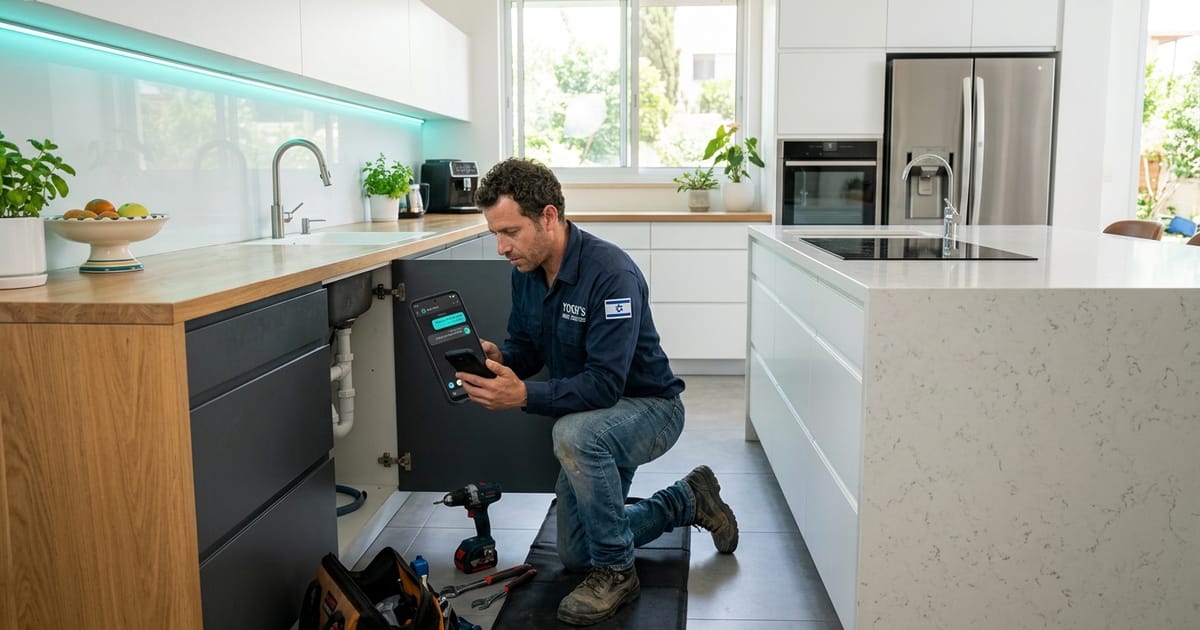 A tradesperson on a job receiving a new WhatsApp inquiry while working