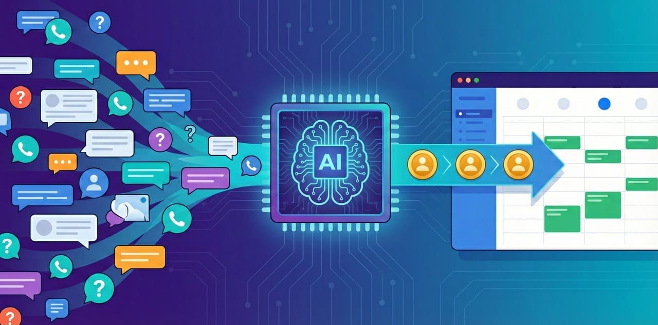 מערכת AI אוטומטית לאיסוף וטיפוח לידים בזמן אמת