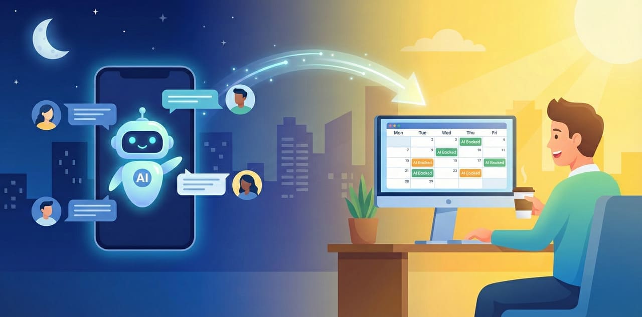 שיתוף פעולה חכם: בוט AI מסנן לידים וקובע פגישות במהלך הלילה, ונציג המכירות מקבל יומן מלא בבוקר