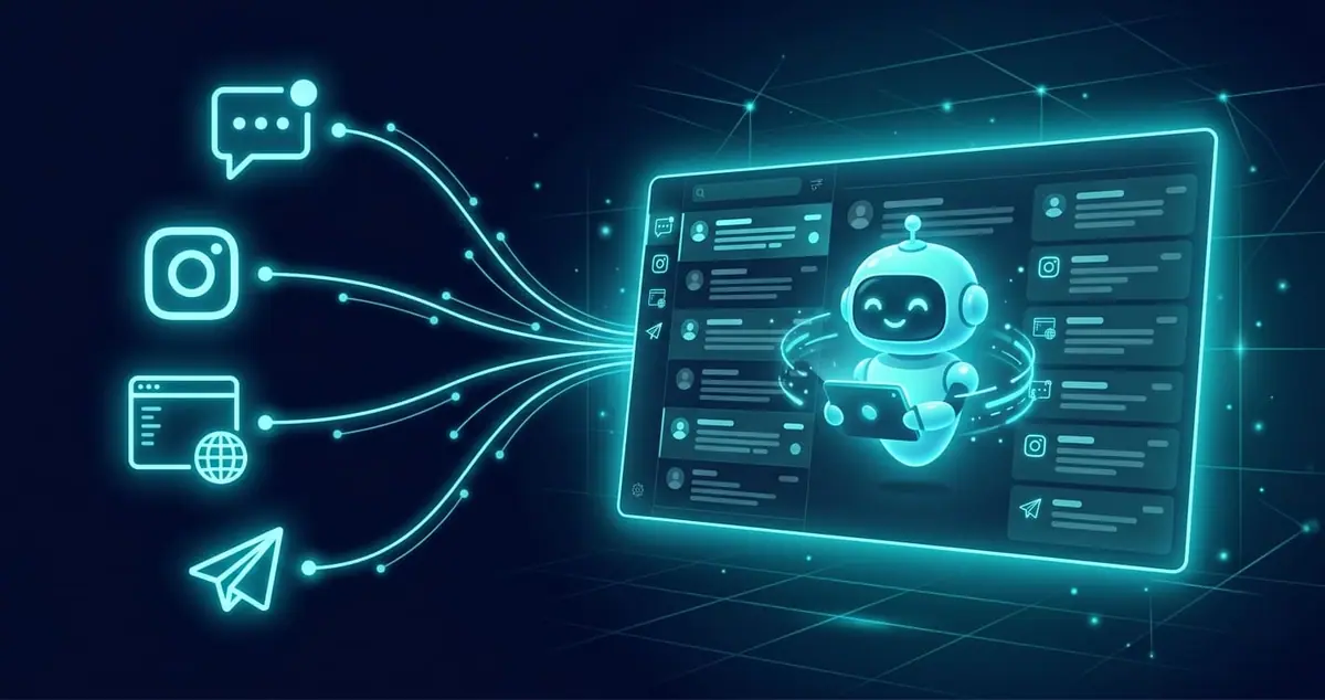 ניהול פניות מכל הערוצים בתיבה מאוחדת אחת עם סוכן AI