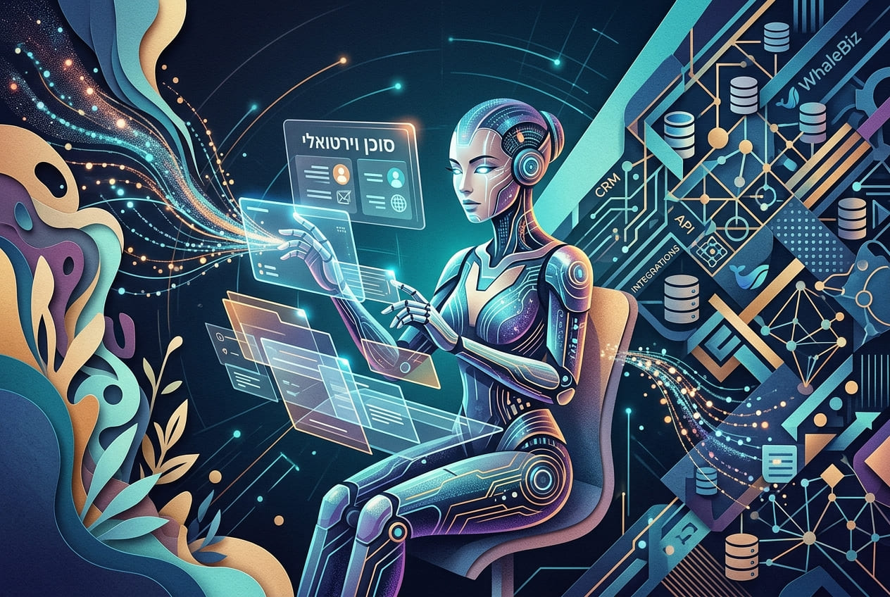 AI virtual agent managing conversations and logging data in real time in a CRM