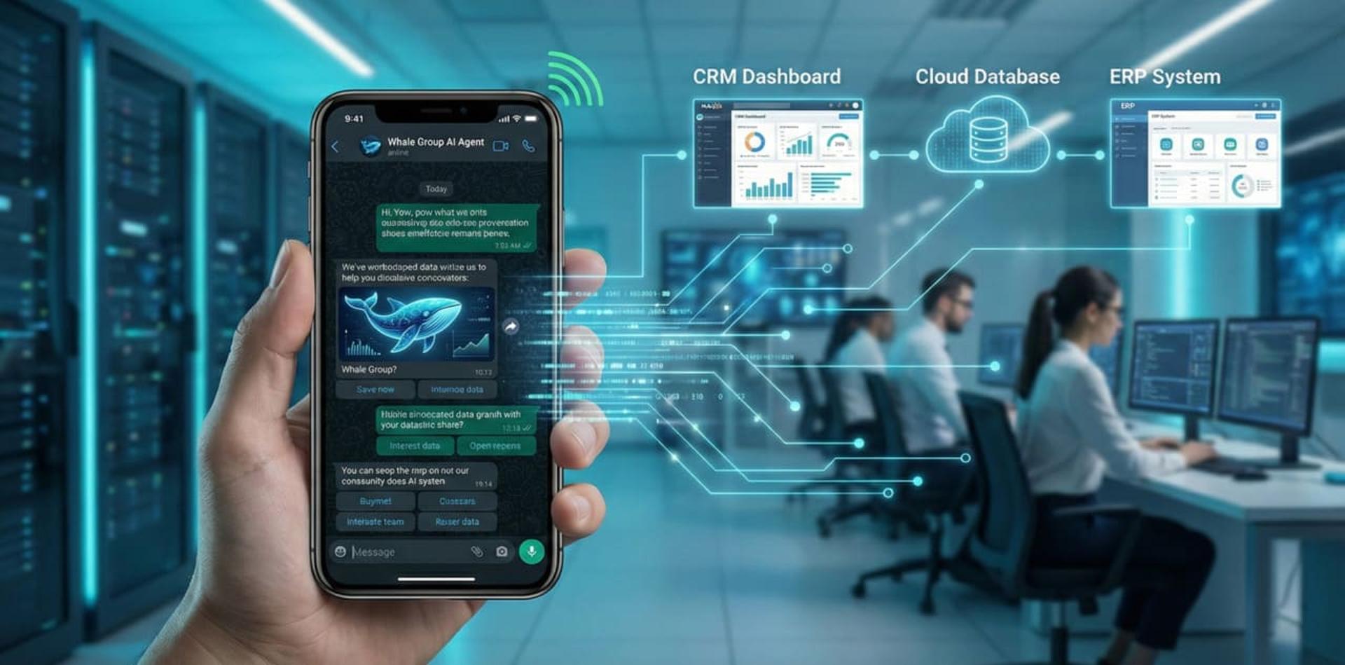 סוכן AI לוואצאפ עם ממשק שיחה חכם ואינטגרציות